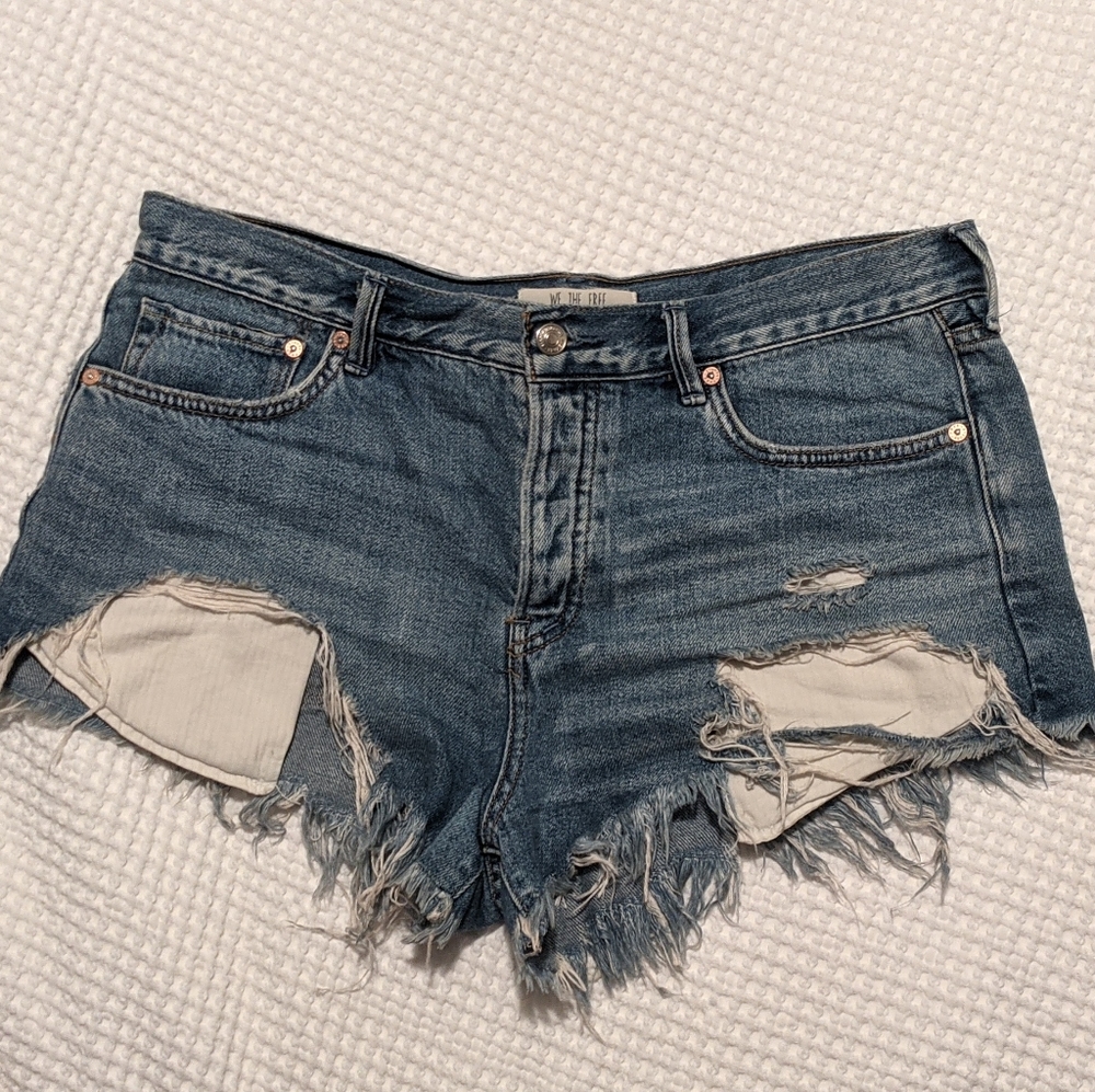 We the free distressed high waisted shorts